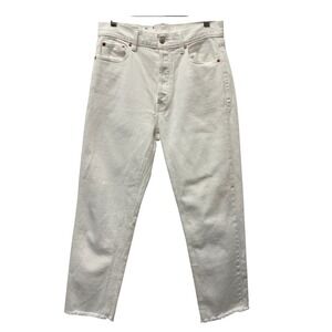 Gap Cheeky Straight High Rise Button Fly Jean‎ White Size 29
